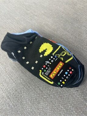NWT Unisex Black No-Show PAC Man Socks - Retro Arcade Design- 5 pair